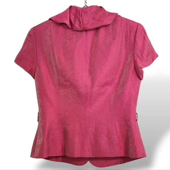 Adrianna Pappel Sparkly Pink Casual Office Formal Blouse Top Size 8 Medium - Picture 4 of 12